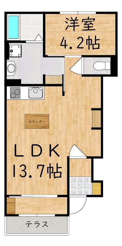 (仮称)磯壁新築アパート 101号室 間取り