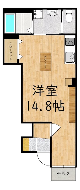 (仮称)磯壁新築アパート 102号室 間取り