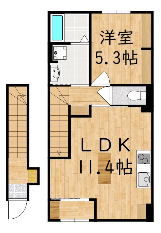 (仮称)磯壁新築アパート 202号室 間取り