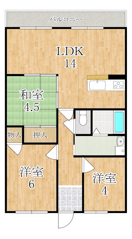 シルフアスカ 403号室 間取り