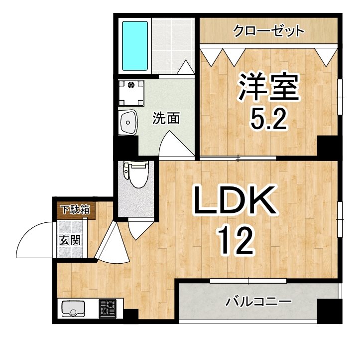 エクセレント天理 205号室 間取り