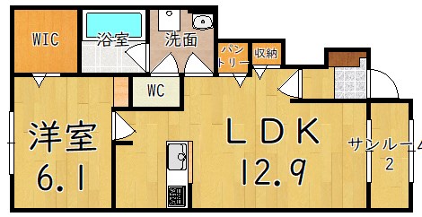 ネオ・ブローテ五條 101号室 間取り