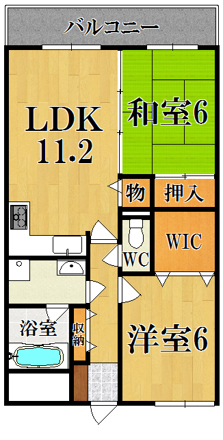 アイリスハイツ７号館 406号室 間取り