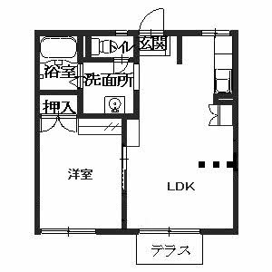 パールハイツ 103号室 間取り