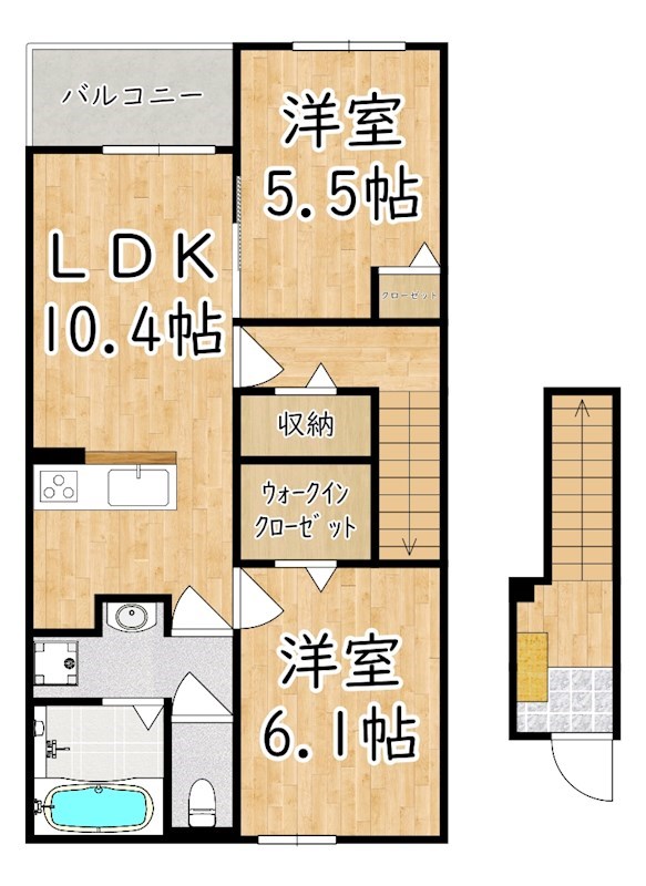 ロジュマン・ボヌール 204号室 間取り