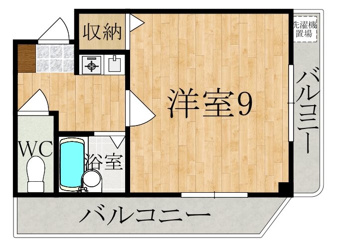 ラックハウス 305号室 間取り
