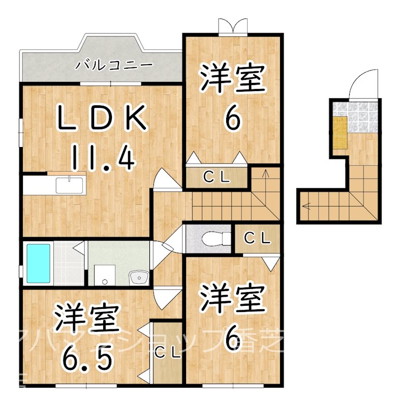 エアリースクエアA 202号室 間取り