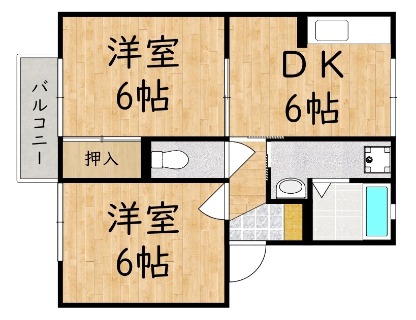 セジュールセキヤ 203号室 間取り