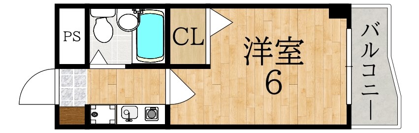 シティパレス富雄北 209号室 間取り