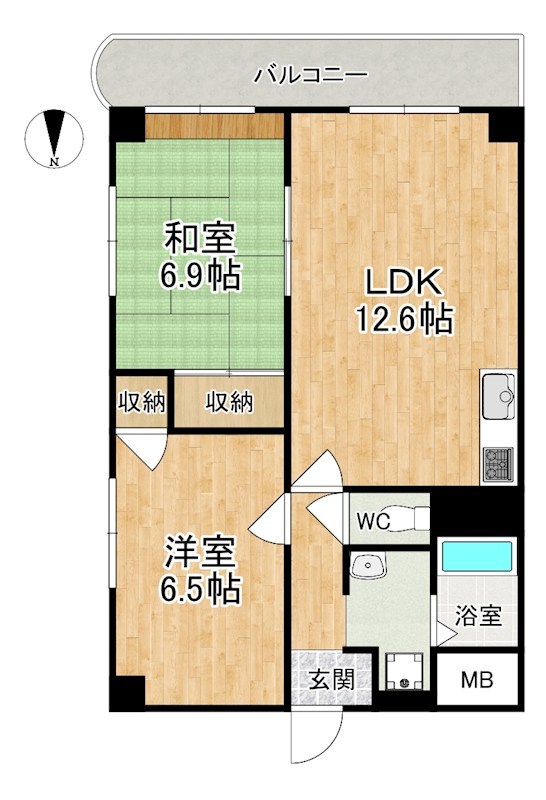 メゾン若草 303号室 間取り
