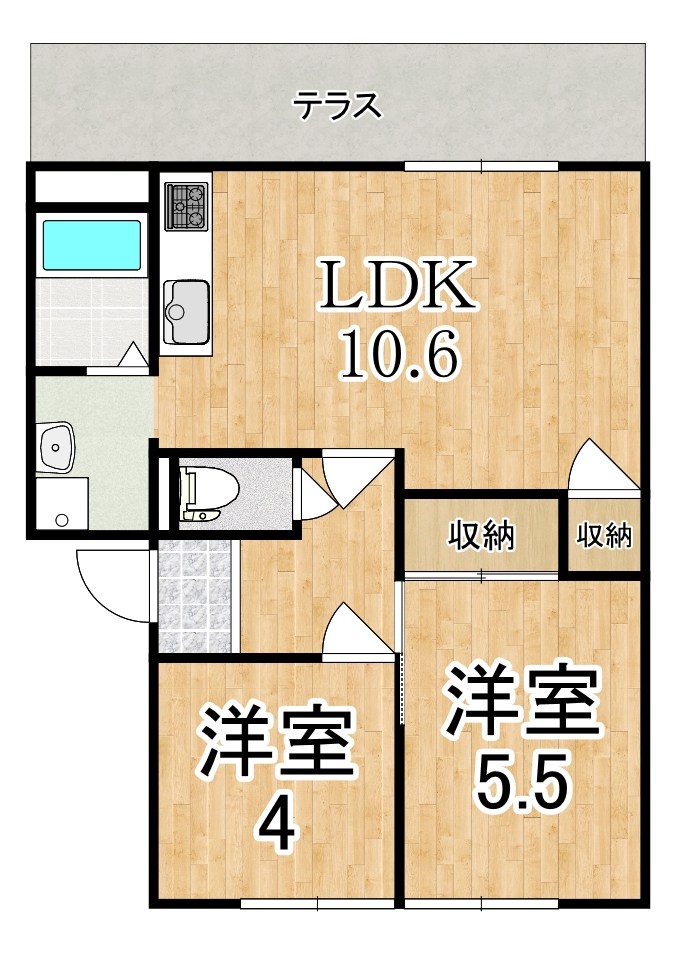サニーヒルA 102号室 間取り