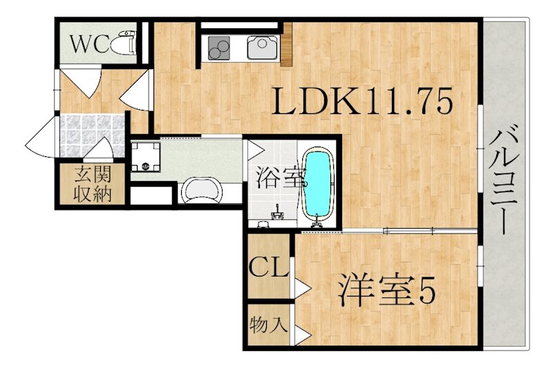 レジデンス天理 202号室 間取り