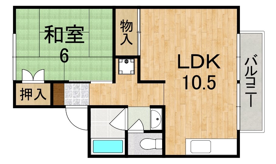 セジュール元町 106号室 間取り