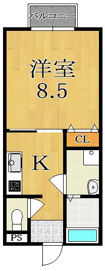 サンモール野神Ⅱ 206号室 間取り