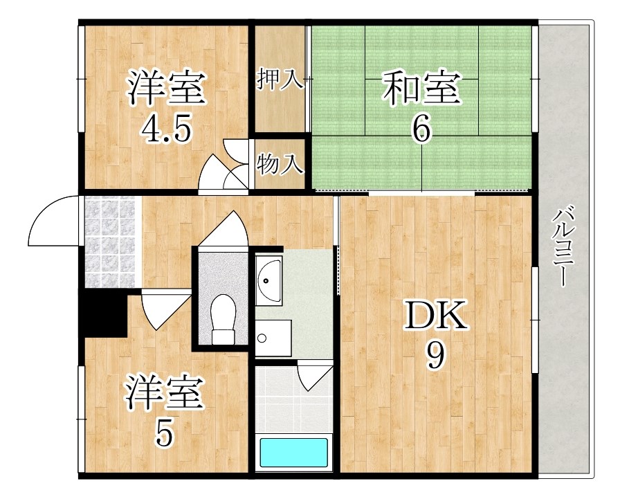 ファミール葛本 403号室 間取り