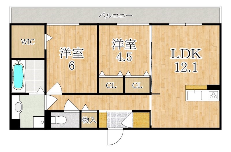 エストレヤ 302号室 間取り