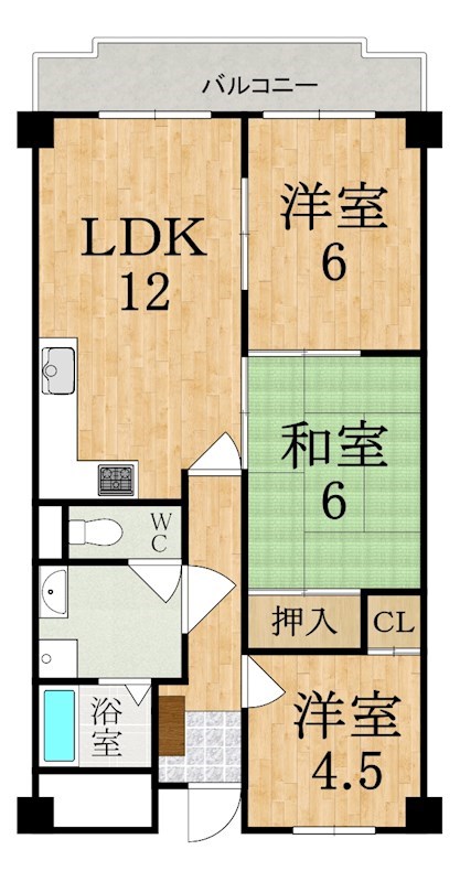 リアライズ八木 413号室 間取り