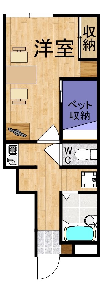 レオパレスＬＹＯＮ 102号室 間取り