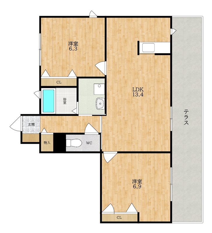 フィオーレⅡ 間取り図