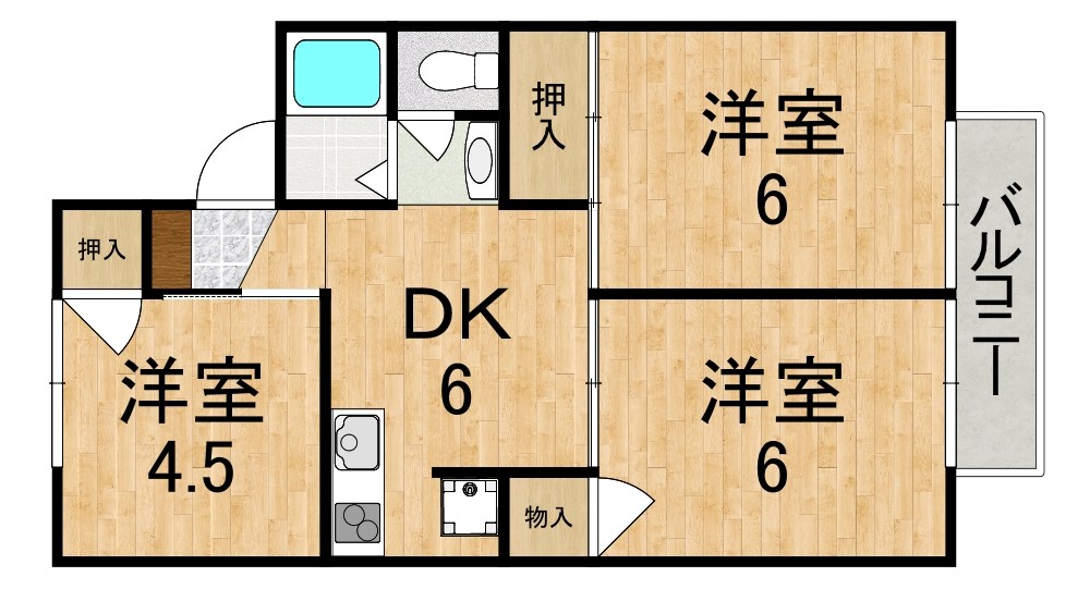 HONMACHIハウス 205号室 間取り