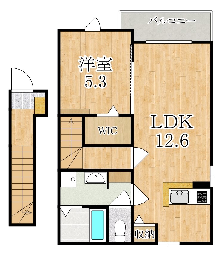 ボヌール 201号室 間取り