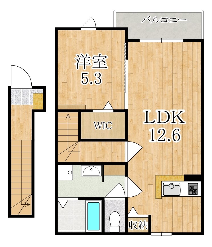 ボヌール 202号室 間取り