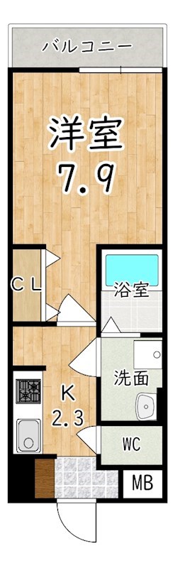 グリーゼア  203号室 間取り