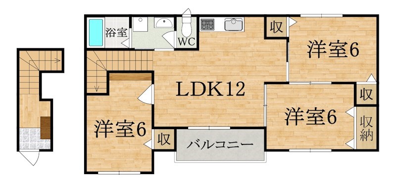 ヴィラ西明分 202号室 間取り