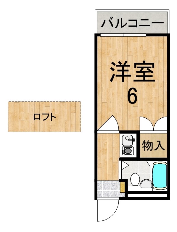 サクラコートナカタ 101号室 間取り