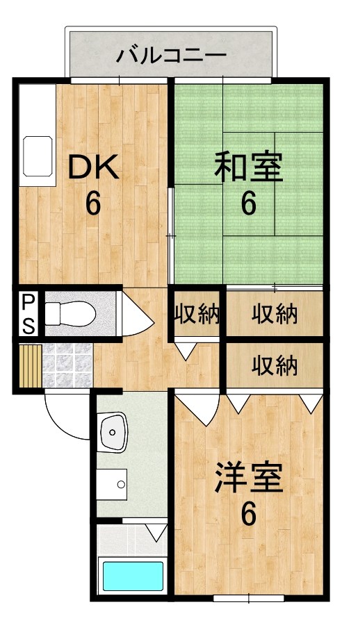 ヴァン・ヴェールIパートⅢ 101号室 間取り