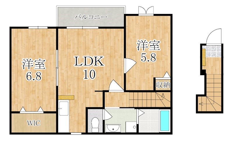 ラ・ヴィーダ　くら 205号室 間取り