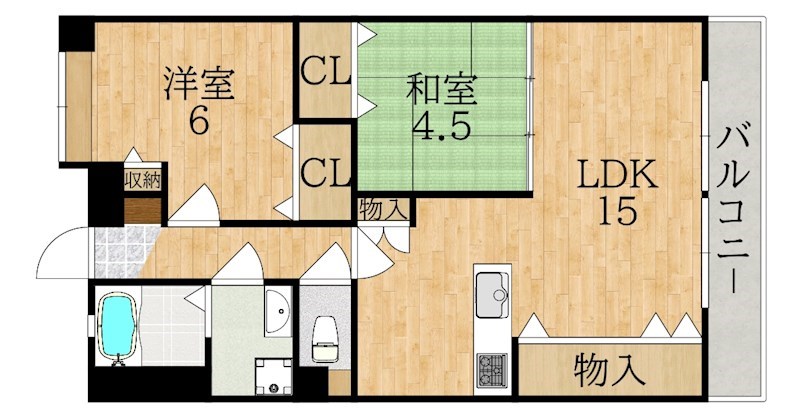フォーレスト学園前　 202号室 間取り