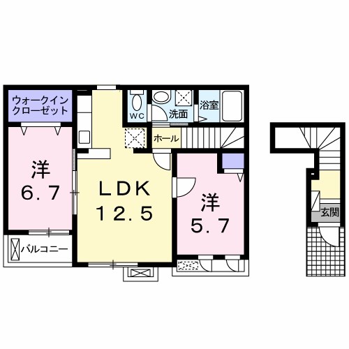 セプティモ 201号室 間取り