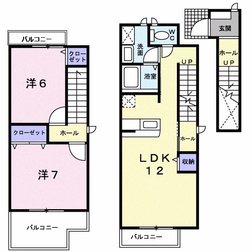 ウエストアルカディア 201号室 間取り