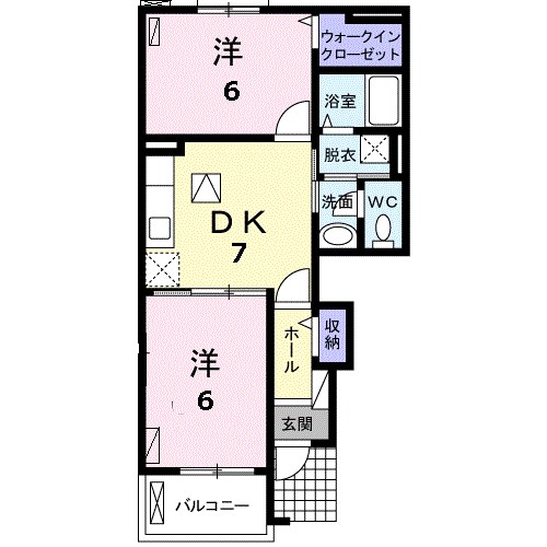 フレイズ　Ⅰ 101号室 間取り
