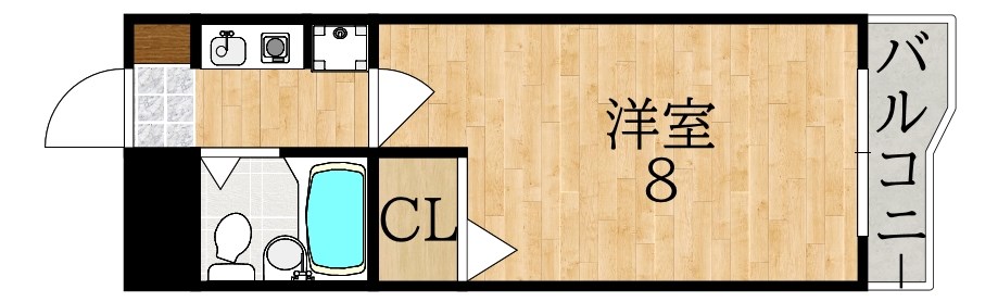 シティパレス富雄北 415号室 間取り