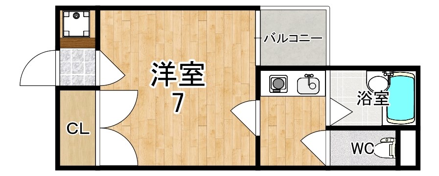 ＫＢＫ高天ビル 205号室 間取り