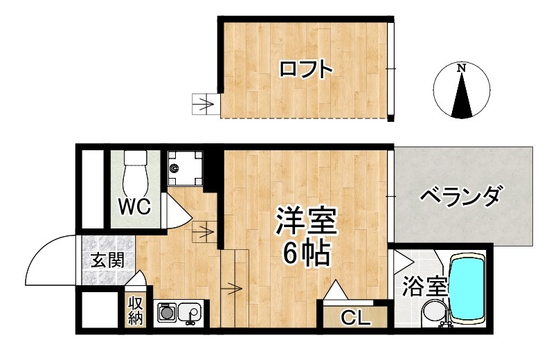 シティパレス奈良町P-2 205号室 間取り