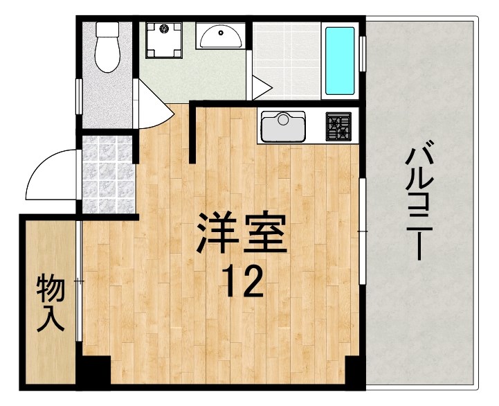 片岡山荘 705号室 間取り