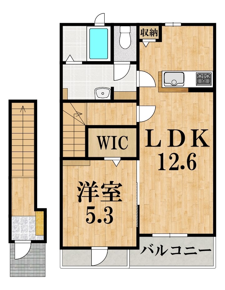 エヴァ　グリーン　ヴィラⅠ 203号室 間取り