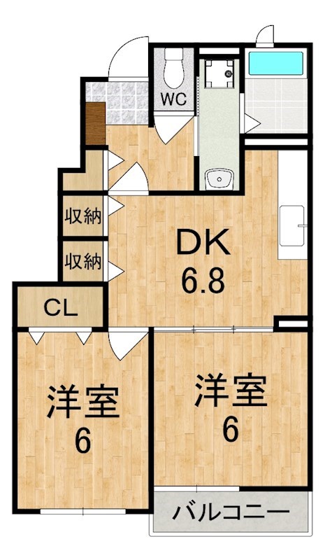 レイ・ミノール 103号室 間取り
