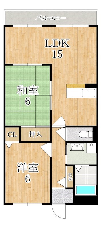 セゾン　ルウィエール　B 302号室 間取り