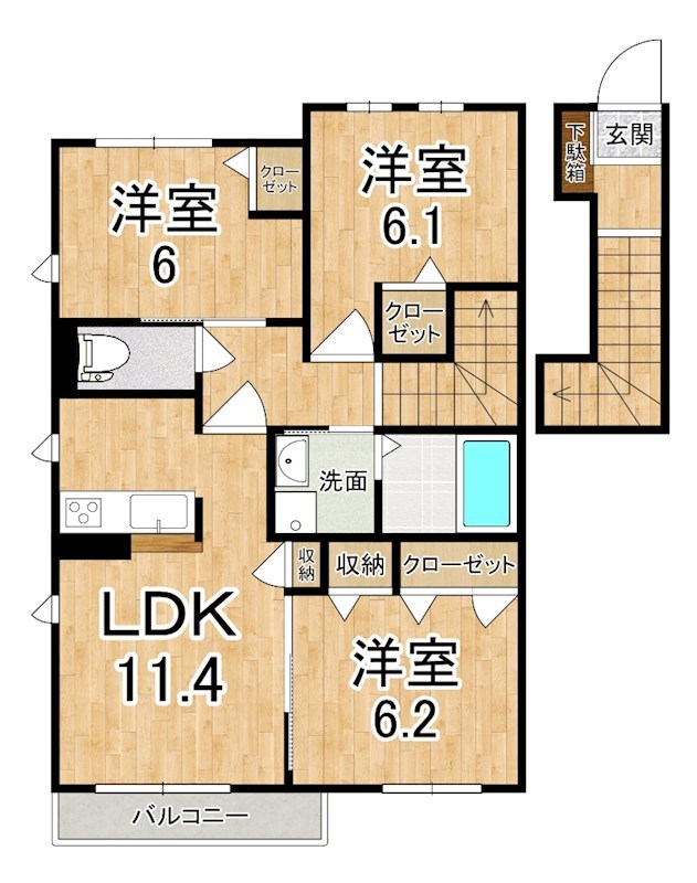シャーメゾン　エスト 201号室 間取り
