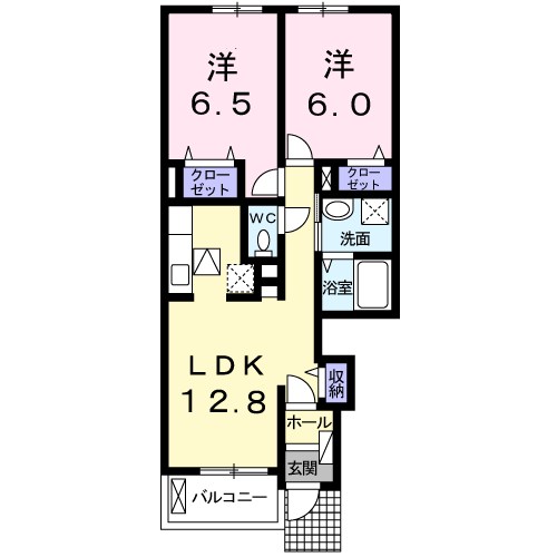 サンシャインヴィレッジ桜井　Ｂ 101号室 間取り