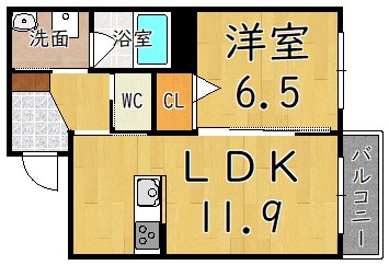 シャーメゾン ウイル 102号室 間取り