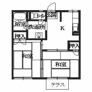 パールハイツ 102号室 間取り