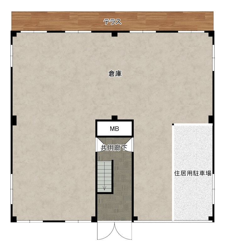 HARAマンション  1F号室 間取り