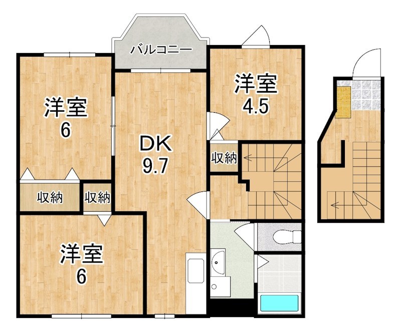 アンジュ 205号室 間取り