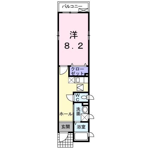 カーサ　ピッコーラ 201号室 間取り