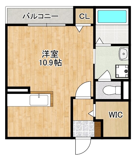 モデルノⅠ 201号室 間取り